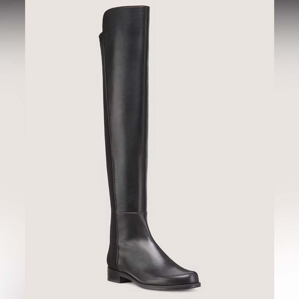Stuart Weitzman 50/50 Black Leather Boots